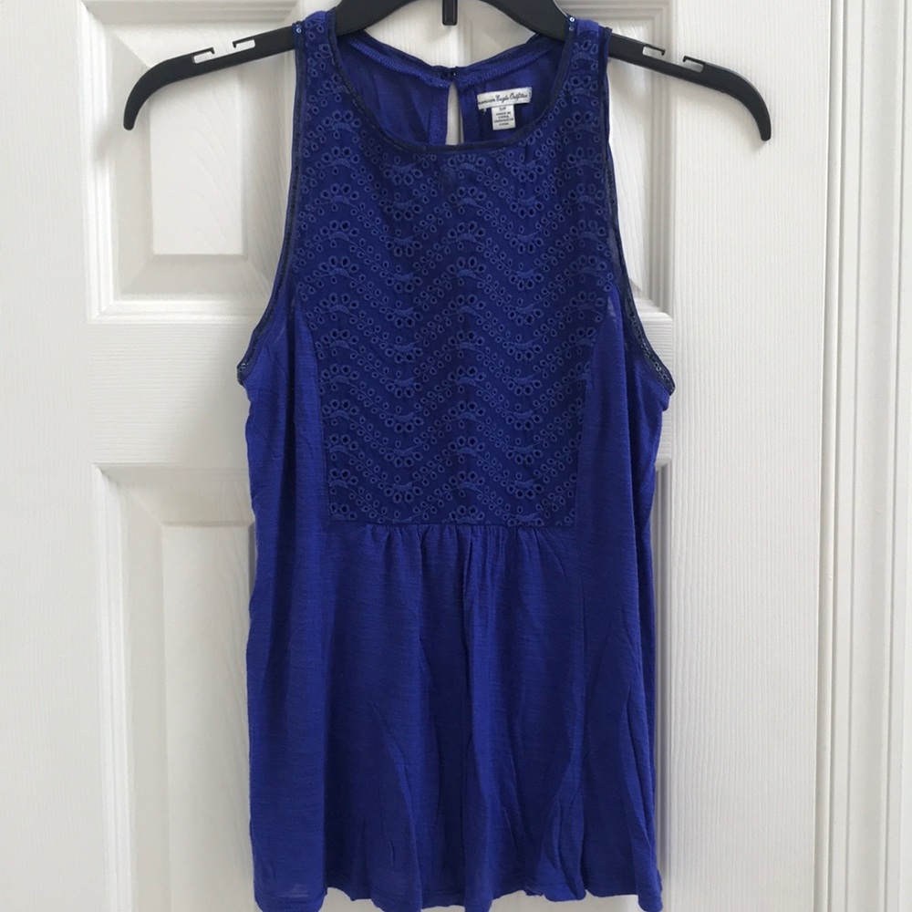 American Eagle Blue tank top size Small